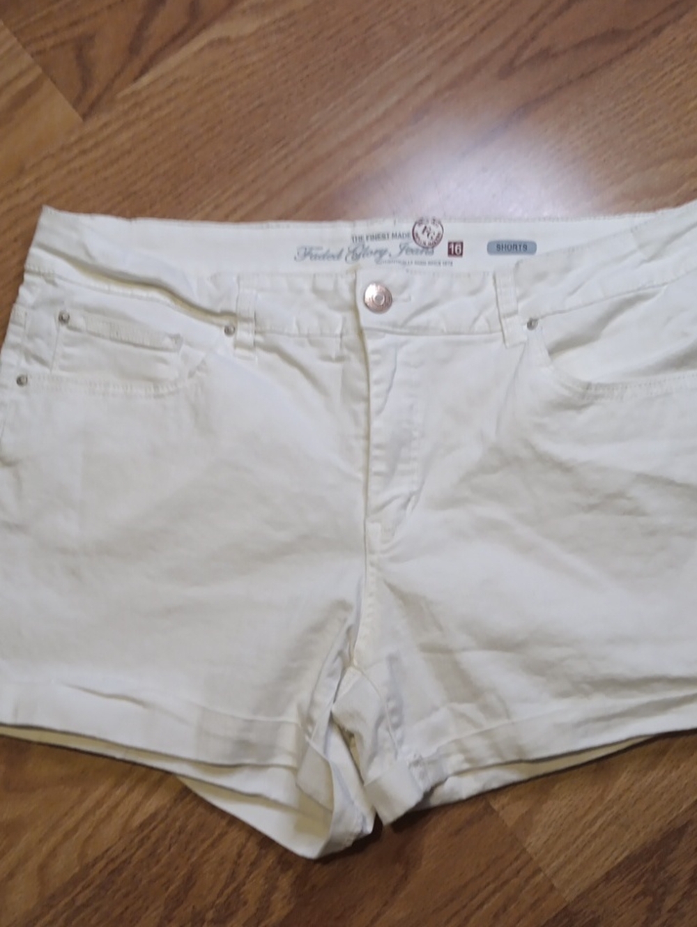 Faded Glory Women's White Denim Shorts